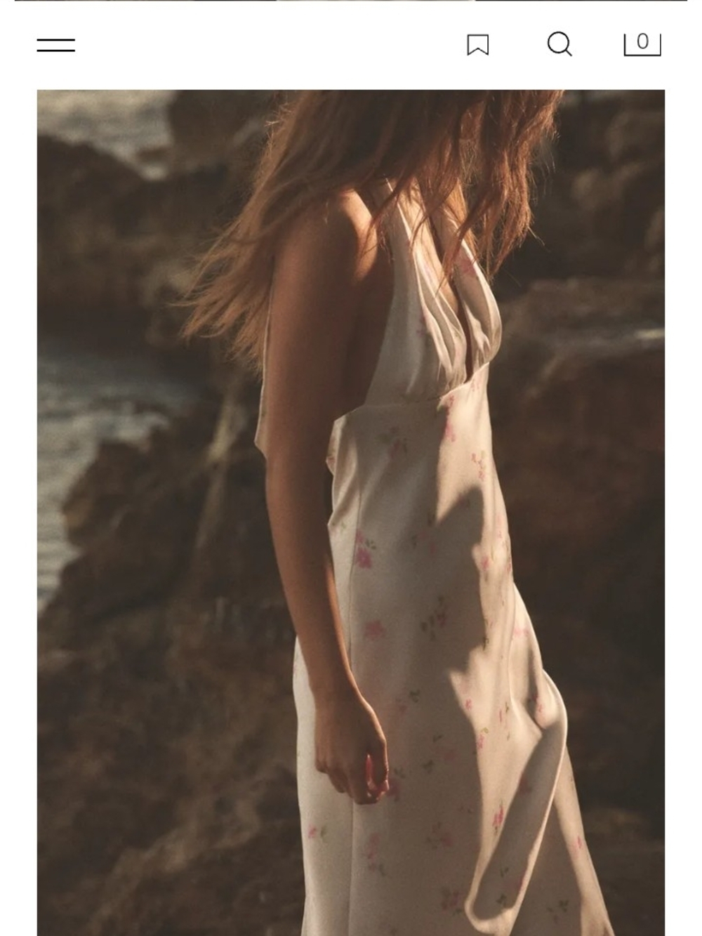 Zara Halter Dress with Pink Floral Print